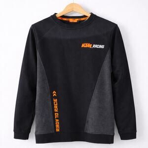 KTM Racing Black Crewneck Embroidered Sweatshirt S Motocross